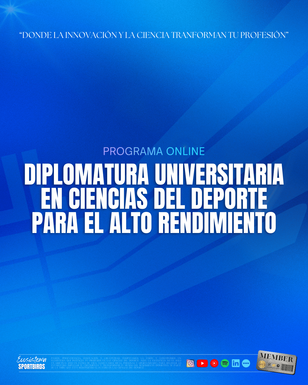 Diplomatura Universitaria en Ciencias del Deporte para el Alto Rendimiento