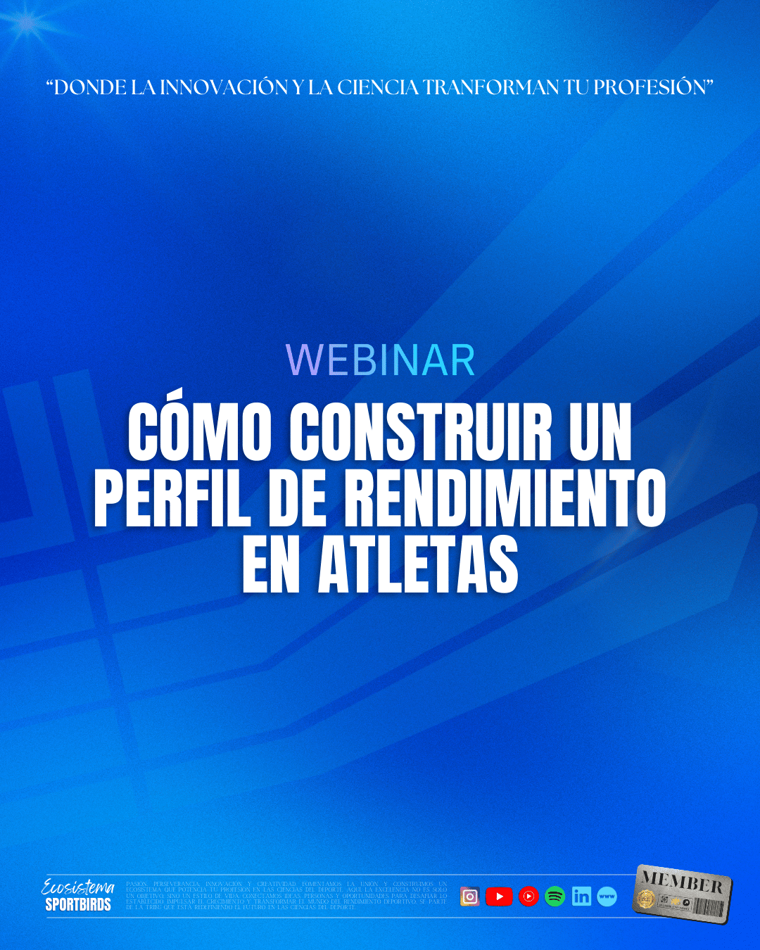 Webinar Cómo Construir un Perfil de Rendimiento en Atletas